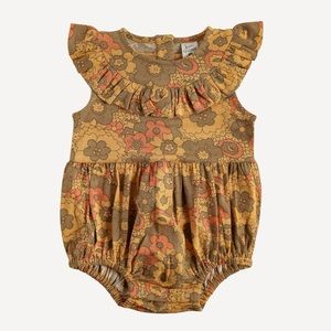 NWT Kate Quinn Lenzing Modal sleeveless circle ruffle bubble neutral mod floral